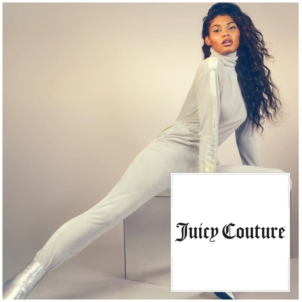 Juicy Couture Anniversary Bling Velour Jumpsuit